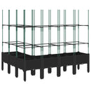 plantekasse med espalier 160x120x142,5 cm PP sort