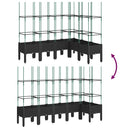 plantekasse med espalier 160x120x142,5 cm PP sort