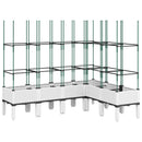 plantekasse med espalier 160x120x142,5 cm PP hvid