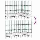 plantekasse med espalier 160x120x142,5 cm PP hvid