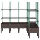 plantekasse med espalier 160x120x142,5 cm PP brun