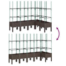 plantekasse med espalier 160x120x142,5 cm PP brun