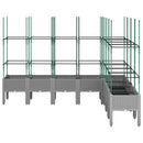 plantekasse med espalier 200x160x142,5 cm PP lysegrå