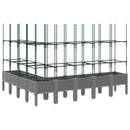 plantekasse med espalier 200x160x142,5 cm PP lysegrå