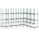 plantekasse med espalier 200x160x142,5 cm PP hvid