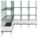 plantekasse med espalier 200x160x142,5 cm PP hvid