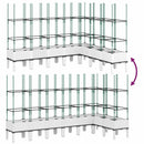 plantekasse med espalier 200x160x142,5 cm PP hvid
