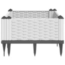 plantekasse med spyd 42,5x42,5x28,5 cm PP hvid