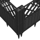 plantekasse med spyd 43,5x43,5x43,5 cm PP brun