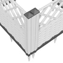 plantekasse med spyd 43,5x43,5x43,5 cm PP hvid