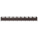 plantekasse med spyd 362,5x42,5x28,5 cm PP brun