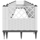 plantekasse med spyd 363,5x43,5x43,5 PP hvid