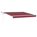 markise med LED-lys 300x250 cm automatisk betjening bordeaux
