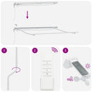 markise med LED-lys 300x250 cm automatisk betjening bordeaux