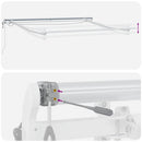 markise med LED-lys 300x250 cm automatisk betjening bordeaux