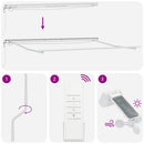 markise med LED-lys 450x300 cm automatisk betjening bordeaux