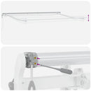 markise med LED-lys 500x300 cm automatisk betjening bordeaux