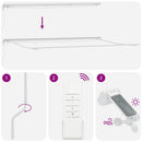 markise med LED-lys 600x300 cm automatisk betjening bordeaux