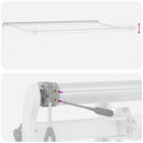 markise med LED-lys 600x300 cm automatisk betjening bordeaux