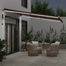 markise med LED-lys 400x350 cm automatisk betjening bordeaux