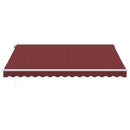 markise med LED-lys 400x350 cm automatisk betjening bordeaux