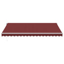 markise med LED-lys 450x350 cm automatisk betjening bordeaux