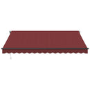 markise med LED-lys 400x350 cm automatisk betjening bordeaux