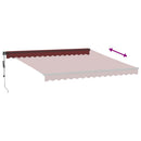 markise med LED-lys 400x350 cm automatisk betjening bordeaux