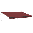 markise 450x350 cm automatisk betjening bordeauxfarvet