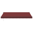 markise med LED-lys 500x350 cm automatisk betjening bordeaux