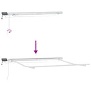 markise med LED-lys 300x250 cm manuel betjening brun
