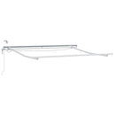 markise med LED-lys 300x250 cm automatisk betjening brun
