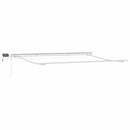 markise med LED-lys 400x300 cm automatisk betjening brun