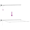 markise med LED-lys 450x300 cm manuel betjening brun
