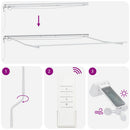 markise med LED-lys 450x300 cm automatisk betjening brun