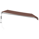 markise 450x350 cm automatisk betjening brun