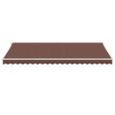 markise med LED-lys 500x350 cm automatisk betjening brun