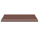 markise med LED-lys 500x350 cm automatisk betjening brun