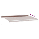 markise med LED-lys 600x350 cm manuel betjening brun