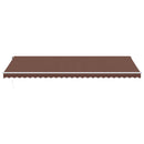 markise med LED-lys 600x350 cm automatisk betjening brun