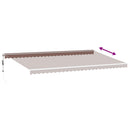 markise med LED-lys 600x350 cm automatisk betjening brun