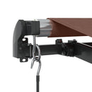 markise med LED-lys 400x350 cm manuel betjening brun