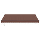 markise med LED-lys 450x350 cm automatisk betjening brun