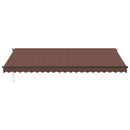 markise med LED-lys 500x350 cm automatisk betjening brun