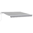 markise 300x250 cm automatisk betjening antracitgrå og hvid