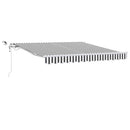 markise m. LED 300x250 cm automatisk betjening antracitgrå hvid