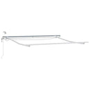 markise m. LED 300x250 cm automatisk betjening antracitgrå hvid