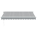 markise m. LED 350x250 cm automatisk betjening antracitgrå hvid