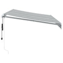 markise m. LED 350x250 cm automatisk betjening antracitgrå hvid