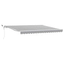 markise m. LED 400x300 cm automatisk betjening antracitgrå hvid